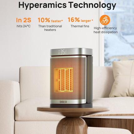 DREO Space Heaters for Indoor Use, 1500W Electric Heater for Bedroom Home Office, Safe PTC Ceramic Heater with Thermostat, Portable Heaters with Remote, 70°Oscillation, 12H Timer, 5 Modes 🍁 All In One Marketplace Canada