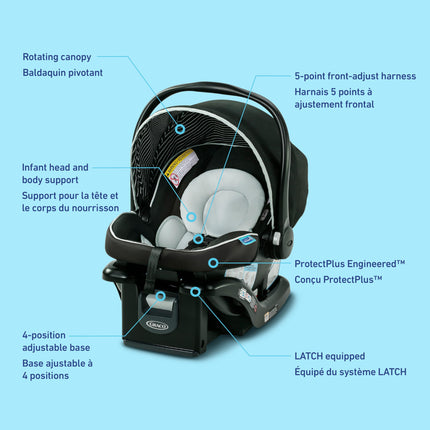 Graco SnugRide 35 Lite LX Infant Car Seat, Studio