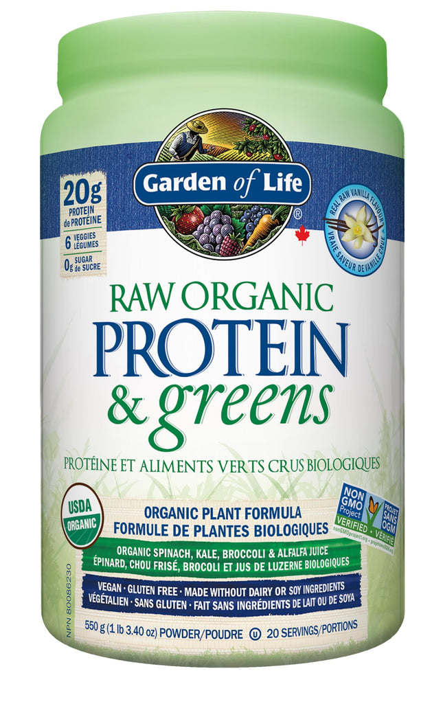 Garden Of Life Raw Organic Protein & Greens – Vanilla 550g