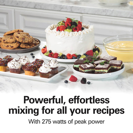 Hamilton Beach 6-Speed Electric Hand Mixer for Baking, 275W, Easy Clean Beaters, Dough Hooks, Whisk, Snap-On Storage Case, Blue (62677J) 🍁 All In One Marketplace Canada