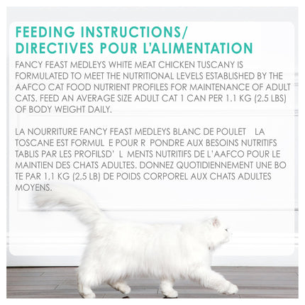 Fancy Feast Medleys Wet Cat Food, White Meat Chicken Tuscany 85g (24 Pack) 🍁 All In One Marketplace Canada
