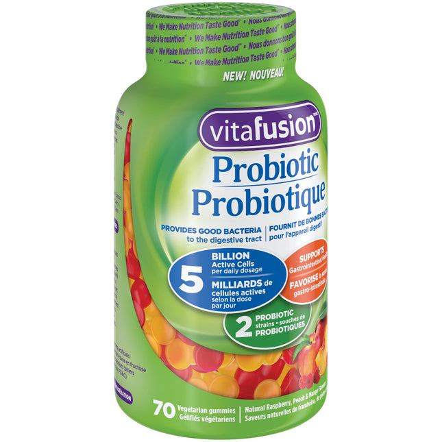 Vitafusion Probiotic Gummies 5B Cells – 70 Count, 35-Day Supply