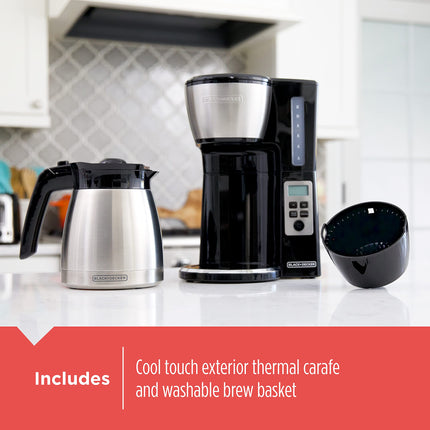 BLACK+DECKER CaféCraft Coffee Maker, Thermal Carafe