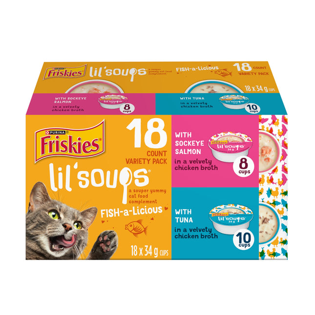 Friskies Lil' Soups Fish-a-Licious Cat Treats 18-Pack