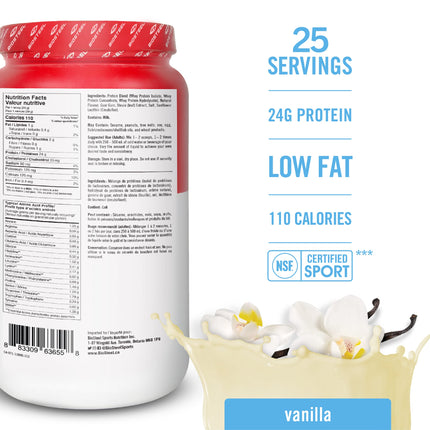 BioSteel 100% Whey Protein Vanilla, 25 Servings