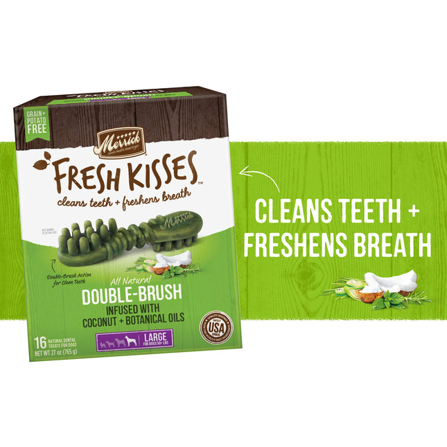 Merrick Fresh Kisses Coconut Dental Dog Treats 16ct
