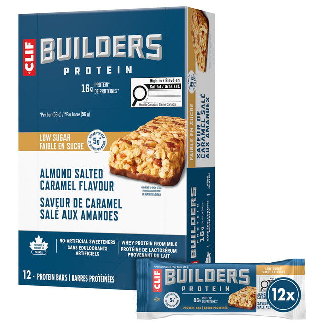 Clif Builders Protein Bars Almond Salted Caramel, 12-Pack