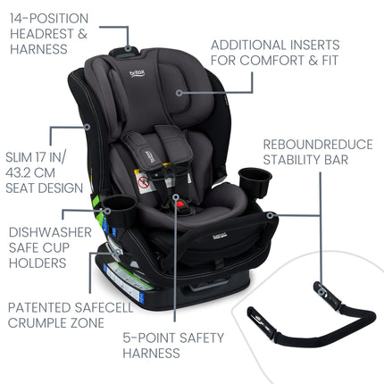 Britax Poplar S Convertible Car Seat, Stone Onyx