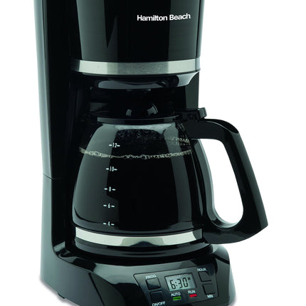 Hamilton Beach 12 Cup Programmable Coffee Maker with Digital Clock, Auto Pause & Serve, 2-Hour Auto Shutoff, Dishwasher-Safe Glass Carafe, Black(43874) 🍁 All In One Marketplace Canada