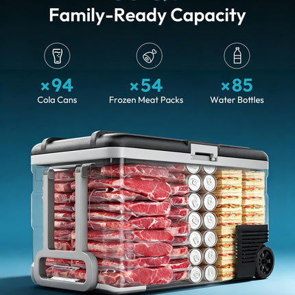EUHOMY 12 Volt Refrigerator, 80QT(75L) 12V Fridge, Electric Cooler APP Control, Car Fridge 12/24V DC 110-240V AC, Car Refrigerator 0℉~68℉, 12 Volt Cooler for Camping, Trip, Truck, Boating, Outdoor 🍁 All In One Marketplace Canada