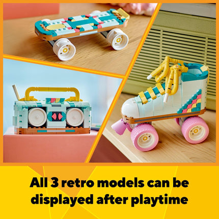 LEGO Creator 3 in 1 Retro Roller Skate Building Kit, Transforms from Roller Skate Toy to Mini Skateboard to Boom Box Radio, Birthday Gift for Skaters, Cool Toy for Boys and Girls Ages 8 and Up, 31148 🍁 All In One Marketplace Canada