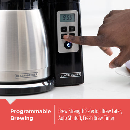 BLACK+DECKER CaféCraft Coffee Maker, Thermal Carafe