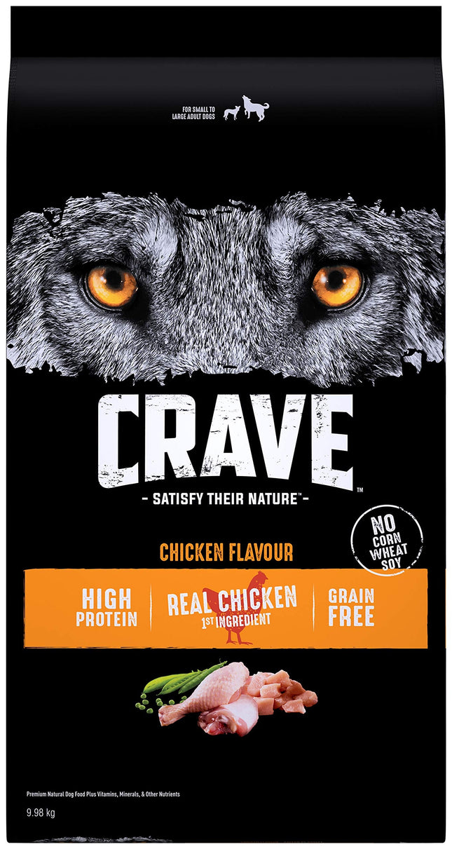 Crave Adult Dry Dog Food, Chicken Flavour, 9.98kg