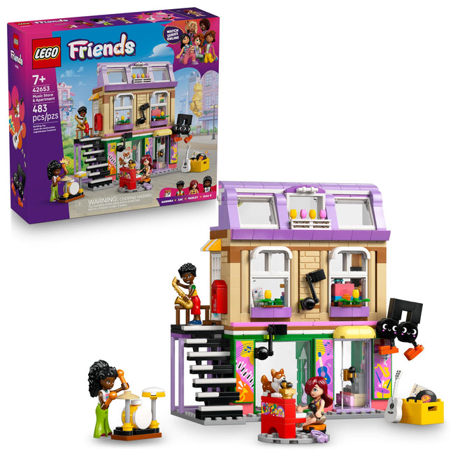 LEGO Friends Music Store & Apartment Building Set - Interactive Storytelling Playset for Girls & Boys, Ages 7+ - Includes Marimba The Corgi Toy - Gift Idea for Birthdays and Music Lovers - 42653 🍁 All In One Marketplace Canada