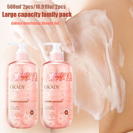 16.91oz*2pcs/17.6floz*2pcs Sakura Nourishing Women's Shower Gel