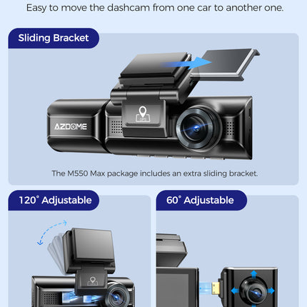 AZDOME M550 Max 3CH 4K Dash Cam