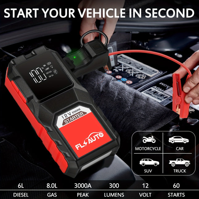 FlyAuto 3000A Car Jump Starter