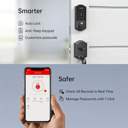 [Smart Door Lock] WiFi Smart Door Lock Deadbolt | Smonet With G2 Hub Gateway