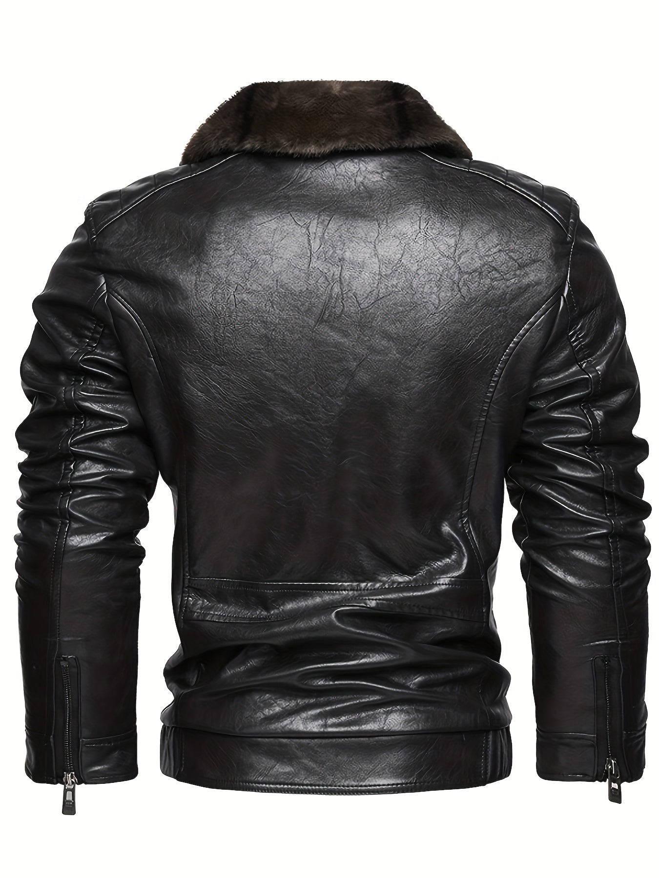 Cozy Vintage-Style Motorcycle Jacket