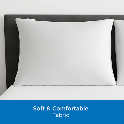 Set of 2 Standard/Queen AllerEase Pillow Protectors - Moisture Wicking, Advanced Allergy Protection - Premium Polyester, Zippered Protectors 🍁 All In One Marketplace Canada