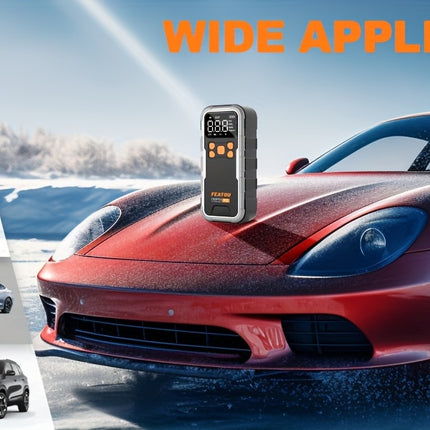 Portable Car Jump Starter with Air Compressor, 5-in-1 6000A