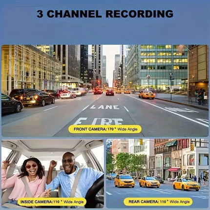 Dual Dash Cam – 4K Front & Rear Recording + 32GB SD Card Included