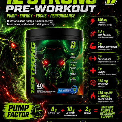 Bull Nutrition 12 Strong Pre-Workout