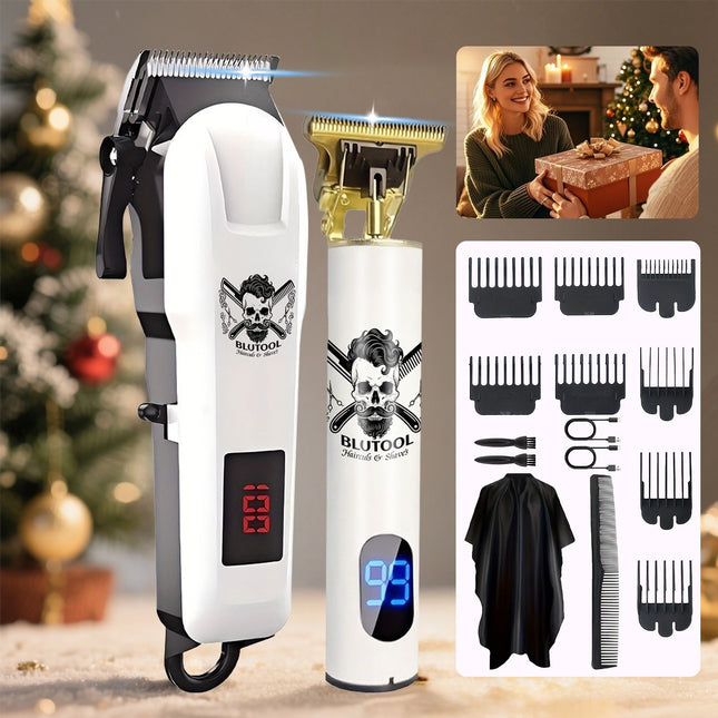 2 IN 1 Professional Cordless Hair Clipper & Beard Trimmer Set for Men, Men’s Grooming Kit
