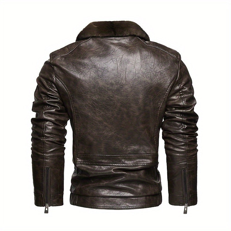 Cozy Vintage-Style Motorcycle Jacket
