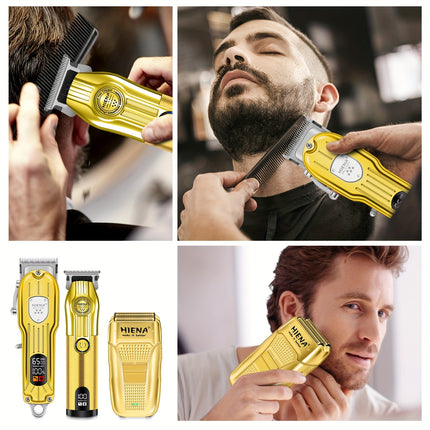 3pcs Men's Haircutting Set – USB Rechargeable