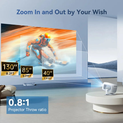 LynCast X3A Short-Throw Projector 1080P, Auto Focus, Android 14, WiFi 6
