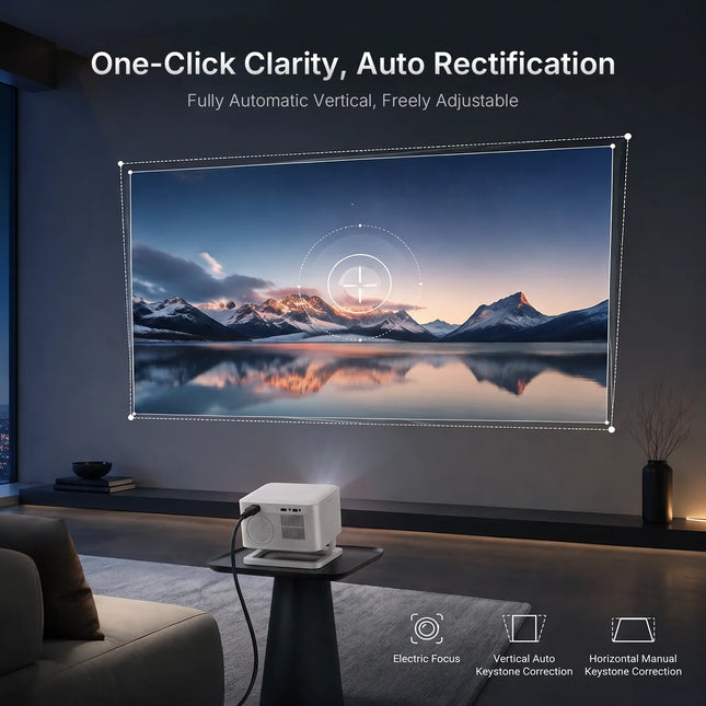 LynCast X4AR Short-Throw Projector 1080P, Android 14, Screen Mirroring, WiFi 6