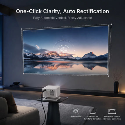 LynCast X4AR Mini Short-Throw Projector 1080P, Android 14, WiFi 6, BT 5.4