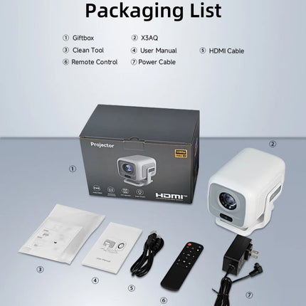 LynCast X3A Short-Throw Projector 1080P, Auto Focus, Android 14, WiFi 6