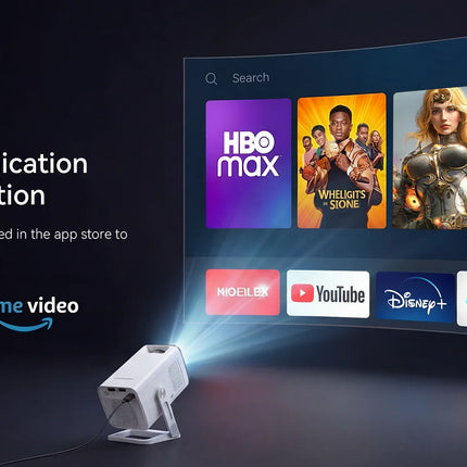LynCast X1 Smart Mini Projector, 1080P Support, WiFi 6, BT 5.4, 180° Rotation