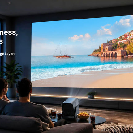 LynCast X5AR Projector 1080P, Android 14, WiFi 6, BT 5.4, Auto Keystone