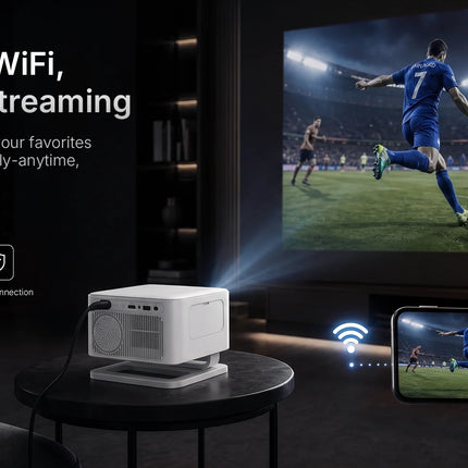LynCast X4AR Short-Throw Projector 1080P, Android 14, Screen Mirroring, WiFi 6