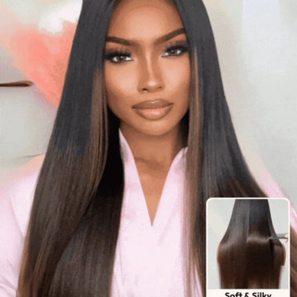 Nadula Glueless Ombre Yaki Straight Wig – 7x5 Lace
