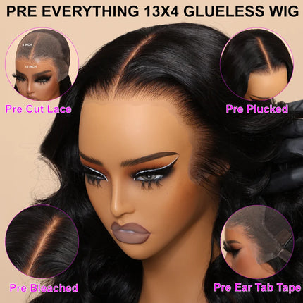 UNice Pre-Everything 13x4 Lace Front Wig – Pre-Bleached, Pre-Cut, Straight Human Hair”