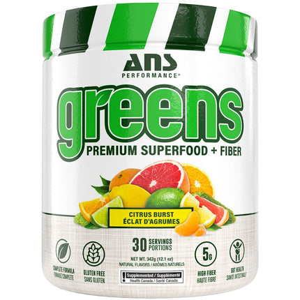 ANS Performance GREENS PREMIUM SUPERFOOD + FIBER, 30 Servings