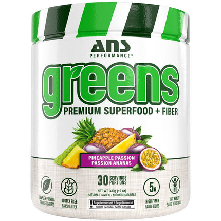 ANS Performance GREENS PREMIUM SUPERFOOD + FIBER, 30 Servings