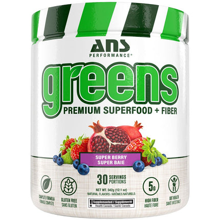 ANS Performance GREENS PREMIUM SUPERFOOD + FIBER, 30 Servings