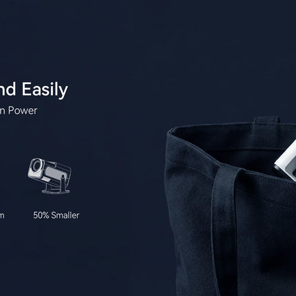 LynCast X1 Smart Mini Projector, 1080P Support, WiFi 6, BT 5.4, 180° Rotation