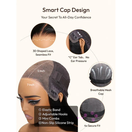 “UNice Bye-Bye Knots™ Lace Wig – Hollywood Curls, Easy Wear”