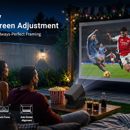 LynCast X5AR Projector 1080P, Android 14, WiFi 6, BT 5.4, Auto Keystone