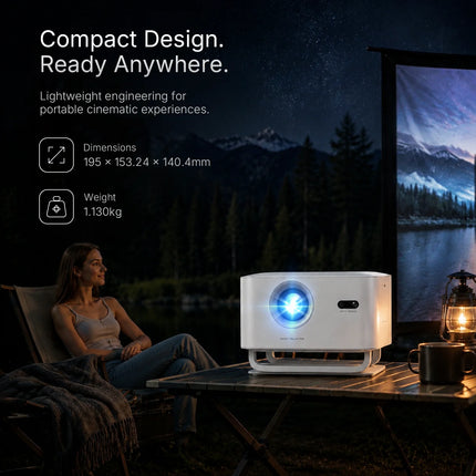 LynCast X4AR Mini Short-Throw Projector 1080P, Android 14, WiFi 6, BT 5.4