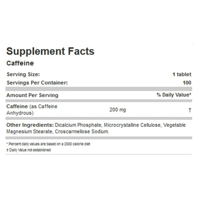 Allmax CAFFEINE (200mg), 100 Tabs