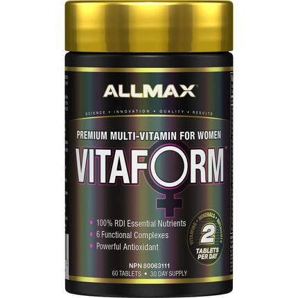 Allmax VITAFORM FOR WOMEN (Women's Multi-Vitamin), 30 Day Supply