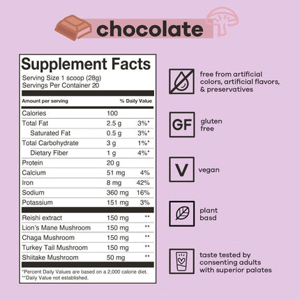 BASD MIND & BODY PLANT-BASED PROTEIN, 20 Servings
