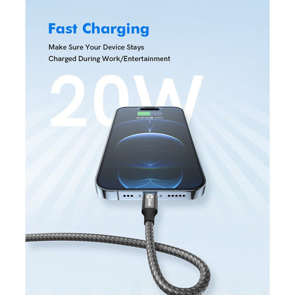 Câble Lightning à USB PD20W 5V/2.4A en nylon tressé à charge rapide
